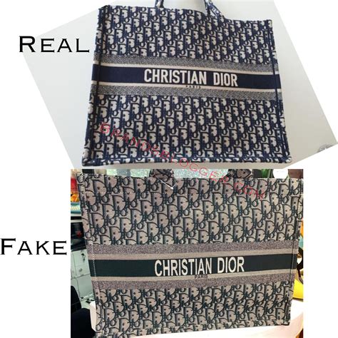 christian dior book tote bag fake vs real|genuine dior bag.